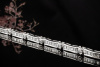 Armband mit Diamanten in Weißgold 750 Arbeit Brillant- Baguette-Schliff 