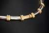Meisterarbeit Collier Diamanten und Perlmutt Schwarz in Gold Bicolor 750 