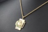 Jazychic Löwe Sternzeichen Anhänger Tsavorit Diamanten Gold Bicolor 750 