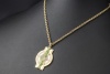 Jazychic Fische Sternzeichen Anhänger Tsavorit Aquamarin Diamanten Gold 