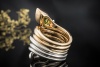 Georg Hornemann Ring Schlange Peridot Rauchquarz 750er Roségold Weißgold 