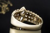 Ring Diamant Tropfen und Brillanten Detailverliebte Gelbgold Handarbeit 