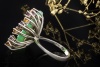 Chrysopras Ring Diamant Koralle Amethyst Citrin Mondstein 750er Weißgold 