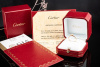 Cartier Solitär Ring 1895 mit 1 Diamant 0,26 Ct in Roségold 750 Full Set 