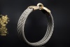 Fred Paris Armband Bracelet Force 10 Segelseil geflochten Gelbgold 750 