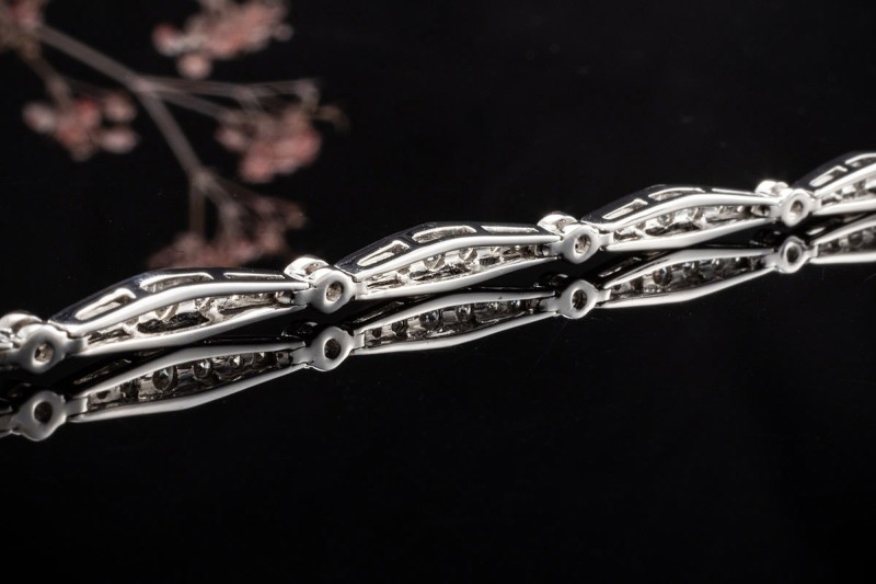 Diamant Armband Klassisch modernes Design mit Diamanten in Weißgold 750 