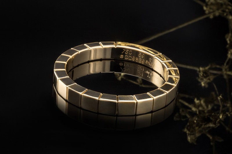 Cartier Lanières Ring Klassisch ohne Besatz in 750er Gelbgold Größe 59 