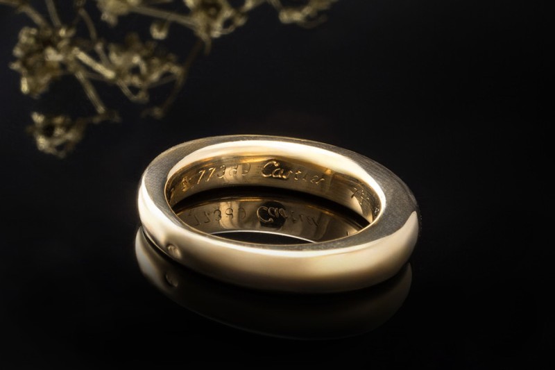 Cartier Klassischer Solitär Ring 1 Diamant Brillantschliff Gelbgold 750 