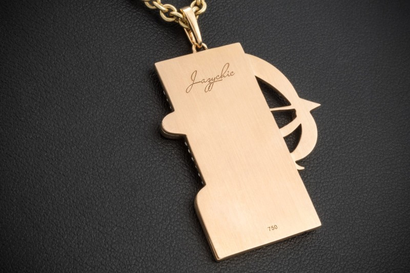 Jazychic Schütze Sternzeichen Anhänger Pink Saphir Diamanten in Roségold 