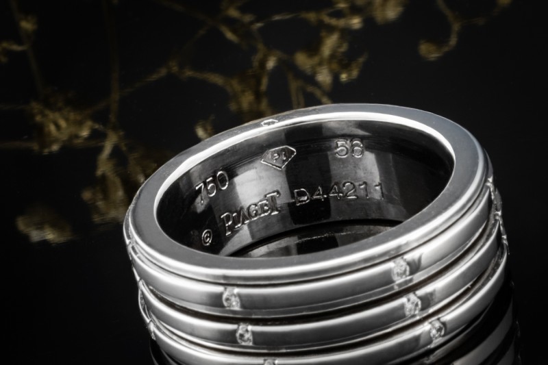 Piaget Ring Possession 3 Reihen Drehring mit Diamanten in 750er Weißgold 