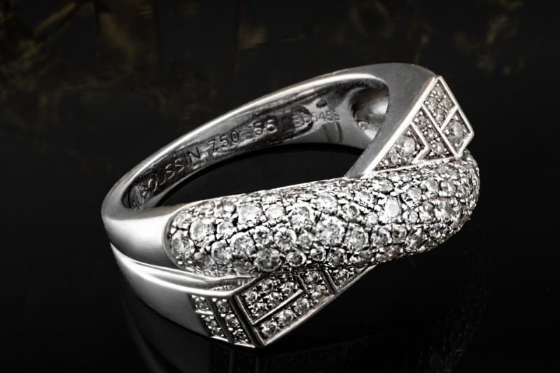 Mauboussin Paris Ring Crossover Design mit Diamanten in 750er Weißgold 