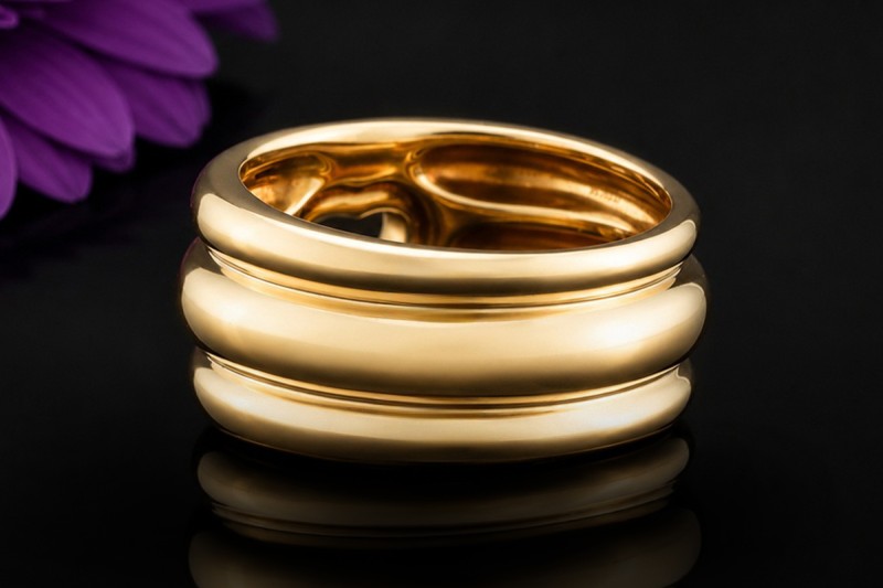 Chopard Happy Diamonds Vintage Ring Herz mit Diamanten in 750er Gelbgold 
