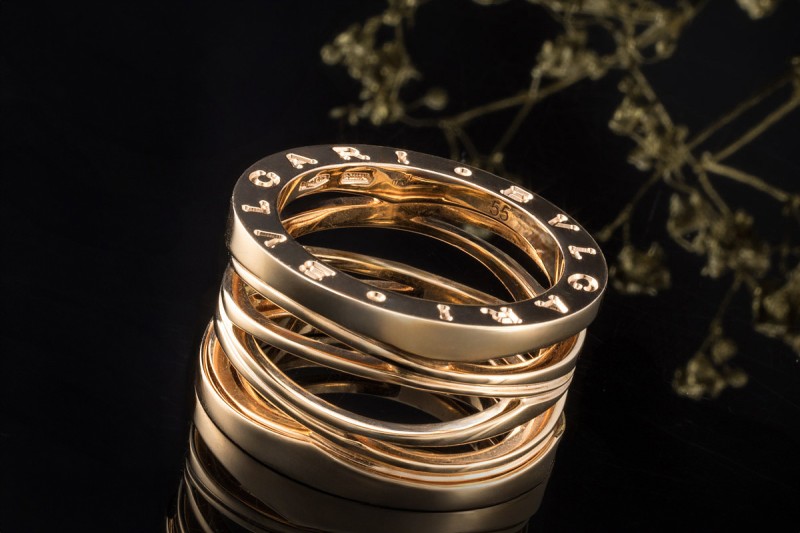 BVLGARI B.zero1 4-Band Ring Sonderedition Zaha Hadid 55 in Roségold 750 