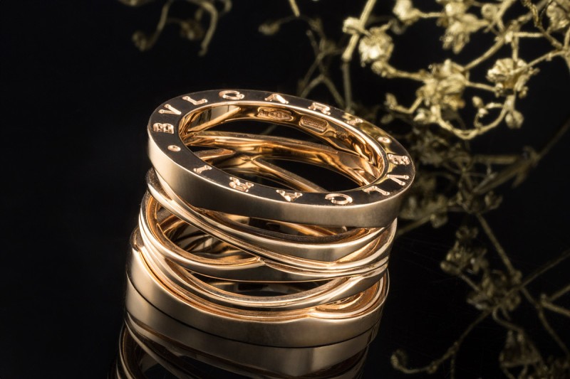 BVLGARI B.zero1 4-Band Ring Sonderedition Zaha Hadid 52 in Roségold 750 