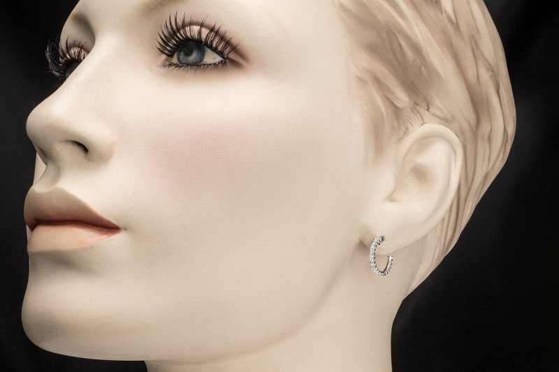 Creolen Ohrringe Etincelle de Cartier Diamanten Kleines Modell Weißgold 