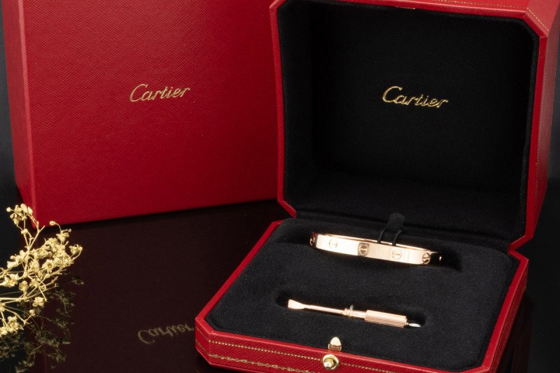 Cartier Love Armreif Armband Bracelet in 750er Roségold Größe 16 OVP 
