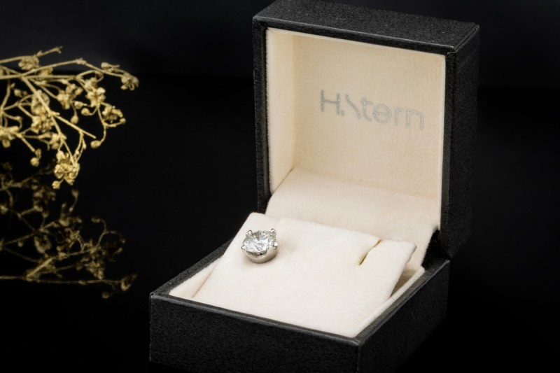H.Stern Solitär Ohrstecker Ohrring einzeln Diamant 1,51 Ct. Weißgold 750 