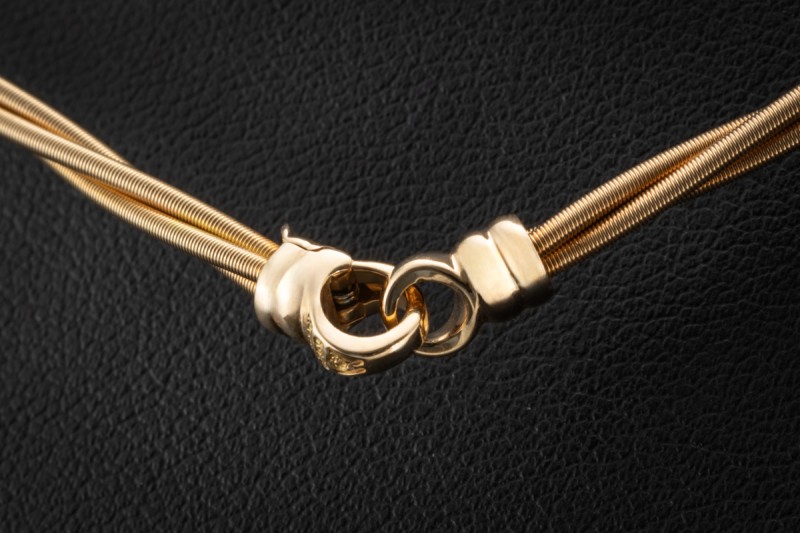 Wellendorff Collier Silky Seidenkordel Kette Gelbgold 750 Full Set 2025 