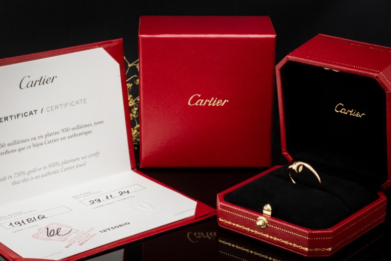 Cartier Juste un Clou Ring Kleines Modell 750er Gelbgold Full Set Gr. 52 