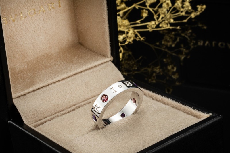 BVLGARI Roman Sorbets Ring Amethyst Turmalin Diamant in 750er Weißgold 