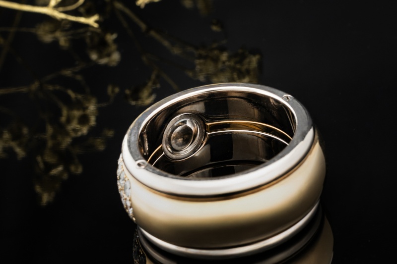 Chopard Happy Diamonds Ring Massiv mit Diamanten Weissgold Gelbgold 750 