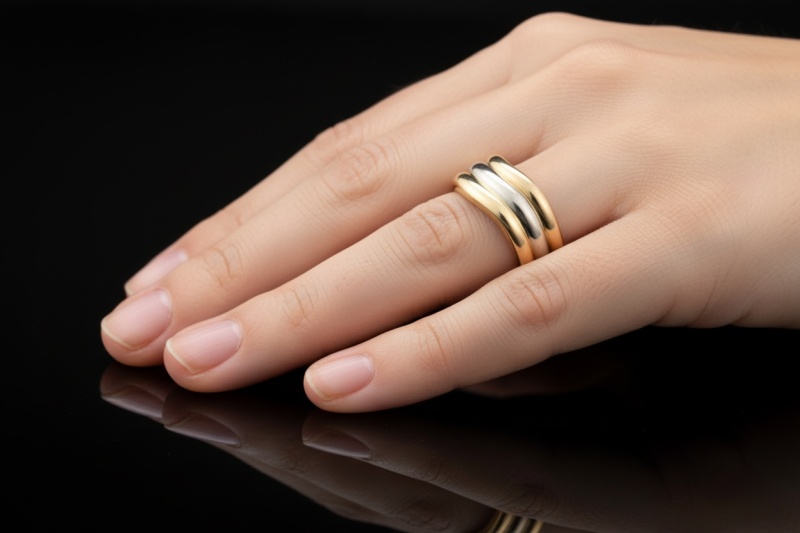 Cartier Trinity Stack Dreier Ring in 750er Roségold Gelbgold Weißgold 