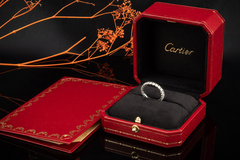 Cartier Memoire Ring Destinée Trauring mit 22 Diamanten in 950er Platin 