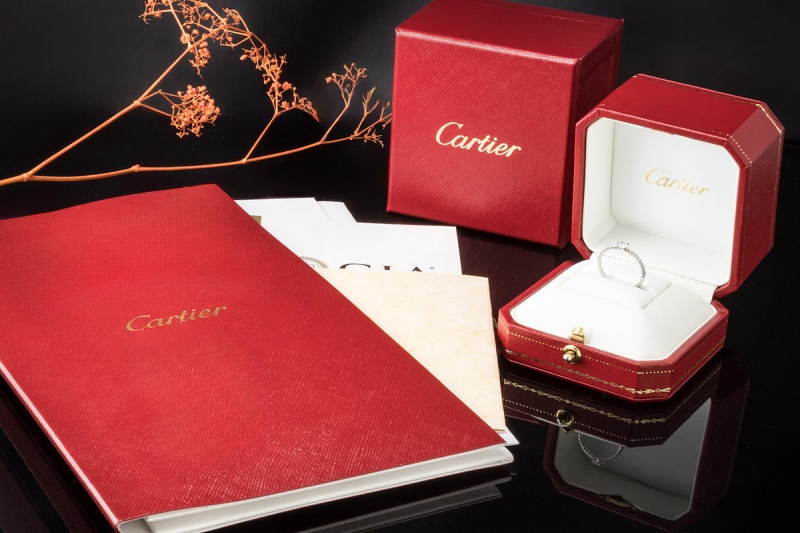 Etincelle de Cartier Ring Solitär Verlobungsring Diamanten Weißgold 750 