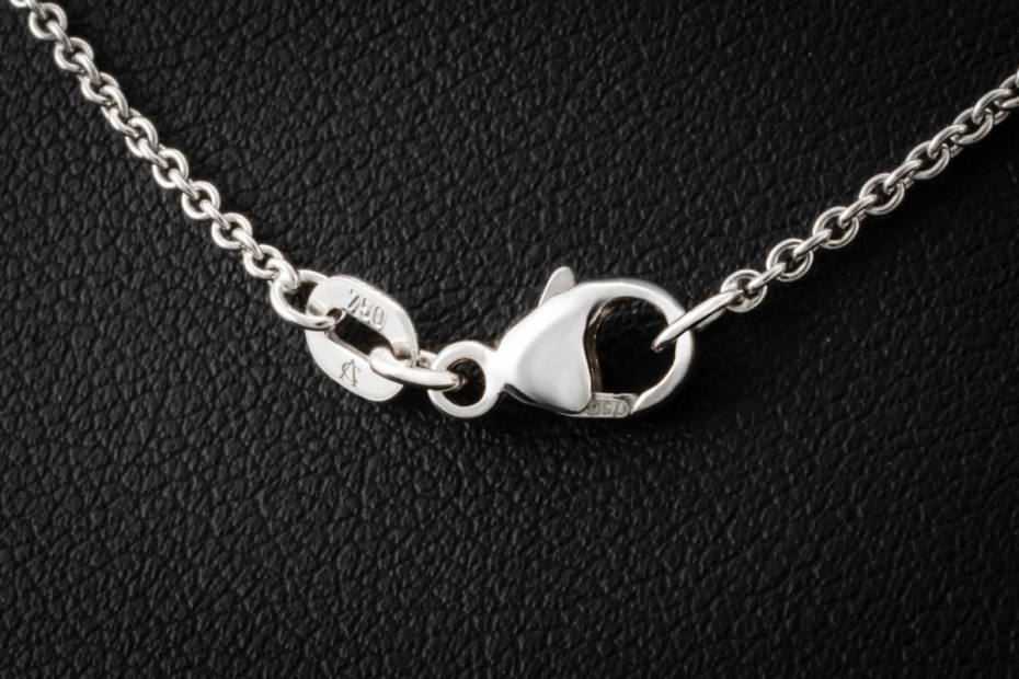 Al Coro Herz Collier Kette mit Anhänger mit Diamanten in 750er Weißgold 