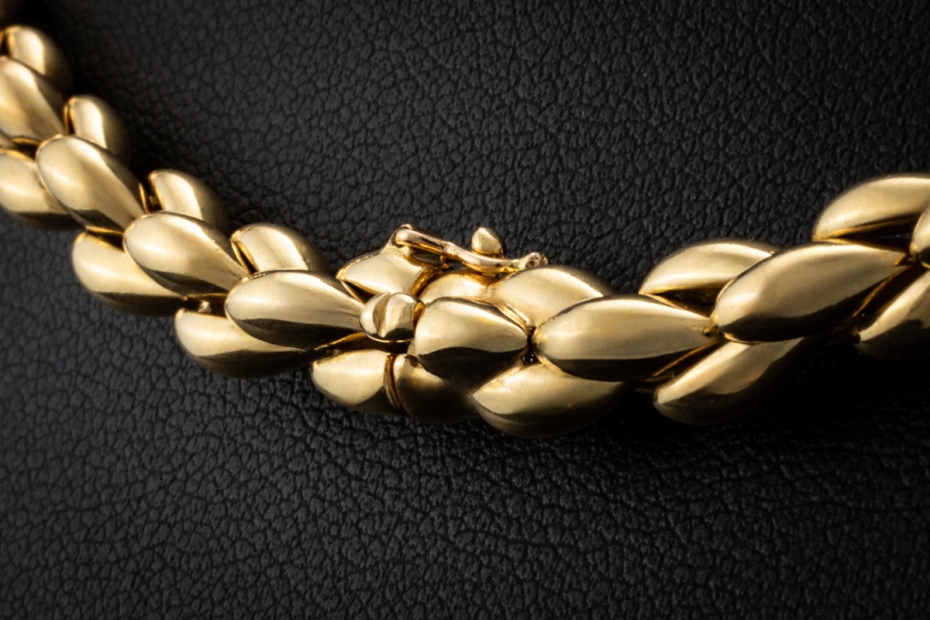 Cartier Collier Vintage Halskette Massiver Klassiker in 750er Gelbgold 