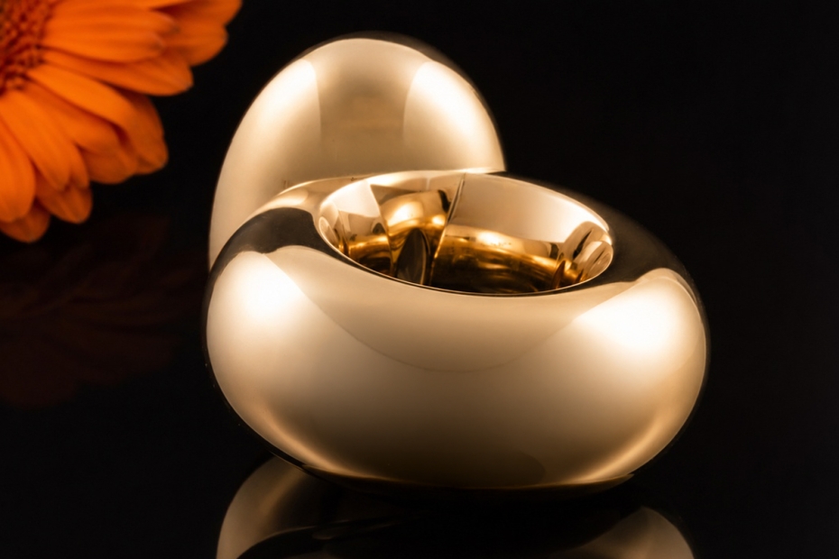 Schubart Citrin Ring Großer Cocktailring Massive Roségold 750 Handarbeit 
