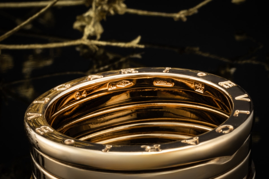 BVLGARI B.zero1 Ring 4-Band beweglich in 750er Gelbgold Massiv Größe 64 