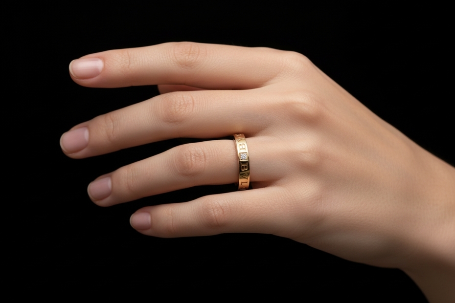 BVLGARI B.zero1 Ring Essential Band Solitär Diamant in Gelbgold 750 OVP 