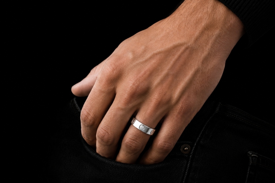 Cartier Love Ring Solitär Ring mit 1 Diamant Brillant 69 in Weißgold 750 