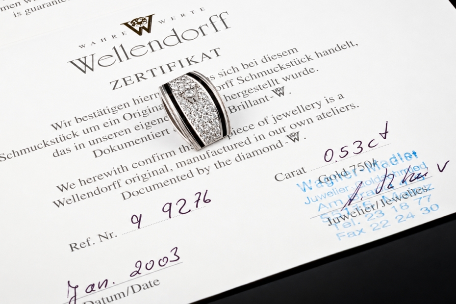 Wellendorff Margarit Anhänger mit Diamanten in Weißgold 750 Ref. 9 9276 