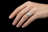 Gucci Chiodo Nagel Ring mit 4 Reihen Massiv in 750er Weißgold Größe 56 