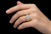 Siegelring Massiver Ring mit Diamanten Goldschmiedearbeit 750er Gelbgold 