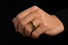 Antiker Trauerring Mary Christmas 1818 Ring Schwarz Gold in Gelbgold 750 