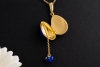 Fabergé Anhänger Gold Ei-Medaillon Herz Versteck Diamanten Emaille Blau 