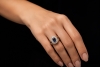 Prunkvoller Ring mit Saphir und Diamanten Massive 750er Gold Handarbeit 
