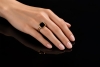 Roberto Coin Ring Schwarze Jade Asymmetrisches Design in 750er Roségold 