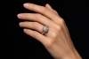 Designer Ring Kugel mit Diamanten in 750er Weißgold Goldschmiedearbeit 