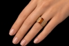 Hollfelder Creations Ring Mandarin Granat und Diamanten in Gelbgold 750 