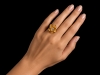 Carrera y Carrera Ring Emperatriz Medium Blume mit Diamant Gelbgold 750 