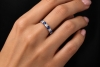 Tiffany & Co. Forever Ring Halbmemoire Saphire & Diamanten in Platin 950 