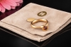 Hollfelder Creations Solitär Ring Roter Granat Mattiertes 750er Roségold 