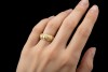 Piaget Bandring Breiter gewellter Designer Goldring in 750er Gelbgold 