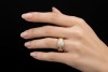 Cartier Baguette Ring Vintage mit Diamanten Halbmemoire in Gelbgold 750 