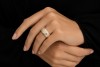 Sternenhimmel Ring mit feurigen Diamanten Handarbeit in 585er Gelbgold 