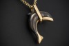Cartier Delphin Großer Anhänger Smaragd Silverium Gelbgold 750 Full Set 